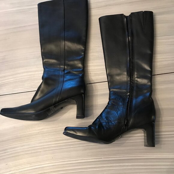 Piero Strozzi Ladies Black Boots Size 5.5M - Picture 1 of 7